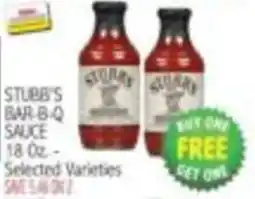 Ingles Markets Stubb's Bar-B-Q Sauce offer