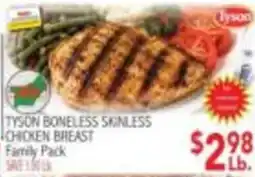 Ingles Markets Tyson boneless skinless chicken breast offer