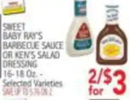 Ingles Markets Sweet Baby Ray's Barbecue Sauce or Ken's Salad Dressing offer