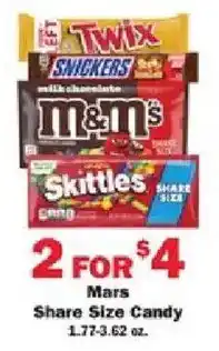 Schnucks Mars Share Size Candy offer