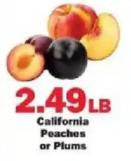Schnucks California Peaches or Plums offer