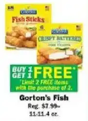 Schnucks Gorton's Fish Fish Sticks offer