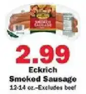 Schnucks Eckrich Smoked Sausage offer