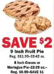 Schnucks 9 inch fruit pie offer