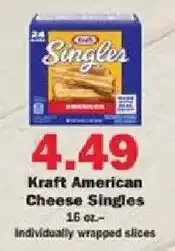 Schnucks Kraft American Cheese Singles offer