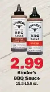 Schnucks Kinder's BBQ Sauce offer