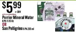 Jons International Perrier Mineral Water or San Pelligrino offer