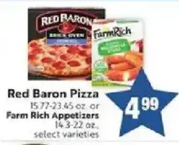 Save Mart Red Baron Pizza or Farm Rich Appetizers offer