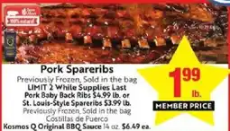 Save Mart Pork Spareribs offer