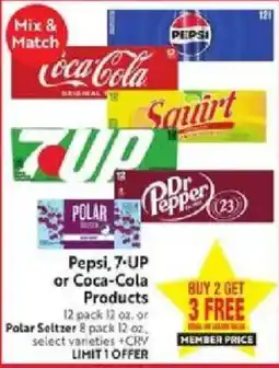 Save Mart Pepsi, 7-Up or Coca-Cola Products offer