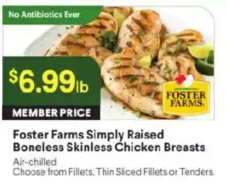 Raley's Foster Farms Simply Raised Boneless Skinless Chicken Breasts offer