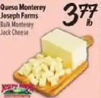 El Super Joseph Farms Bulk Monterey Jack Cheese offer