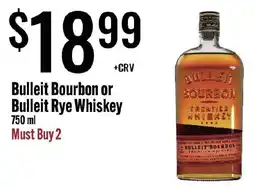 Jons International Bulleit Bourbon or Bulleit Rye Whiskey offer