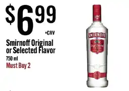 Jons International Smirnoff Original or Selected Flavor offer