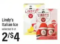 Lowes Foods Lindy's Italian Ice offer