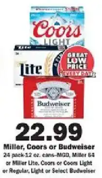 Schnucks Miller, Coors or Budweiser offer