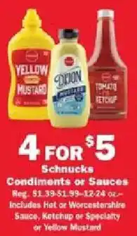 Schnucks Schnucks Condiments or Sauces offer