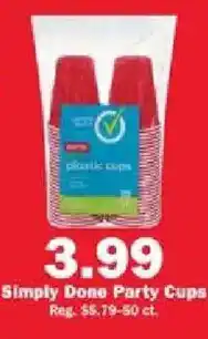 Schnucks Simply Done Party Cups offer