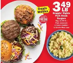 Schnucks Braggin' Rights pork steak burgers offer