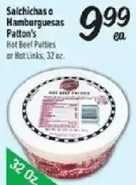 Fiesta Mart Patton's Hot Beef Patties offer