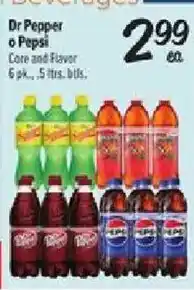 Fiesta Mart Dr Pepper or Pepsi Core and Flavor offer