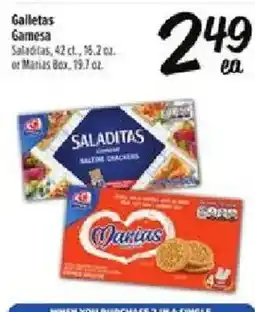 Fiesta Mart Saladitas Galletas Gamesa or Manias Box offer