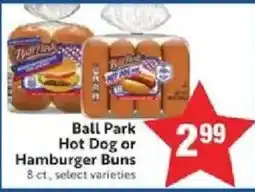 Save Mart Ball Park Hot Dog or Hamburger Buns offer