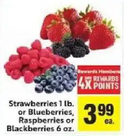 Save Mart Strawberries, Raspberries, Blueberries or Blackberries offer