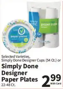 Food City Simply Done Designer Paper Plates offer