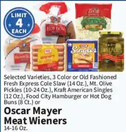 Food City Oscar Mayer Meat Wieners offer