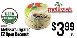 Jons International Melissa's Organic EZ Open Coconut offer