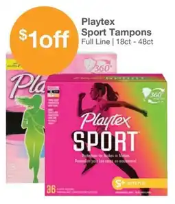 Kinney Drugs Playtex sport tampons offer