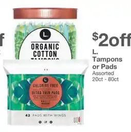Kinney Drugs L. Tampons or Pads offer