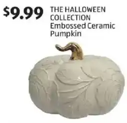 Aldi The Halloween Collection Embossed Ceramic Pumpkin offer