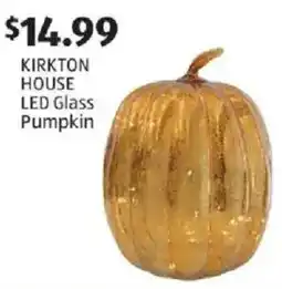 Aldi Kirkton House LED Glass Pumpkin offer