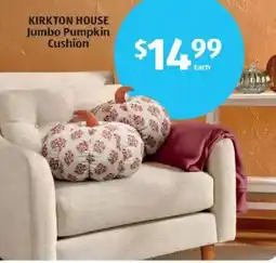 Aldi Kirkton House Jumbo Pumpkin Cushion offer