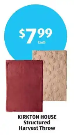 Aldi Kirkton House Structured Harvest Throw offer