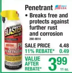 Menards Blaster penetrating oil offer