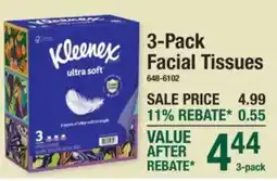 Menards Kleenex ultra soft facial tissues offer