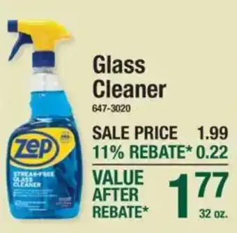 Zep streak-free glass cleaner
