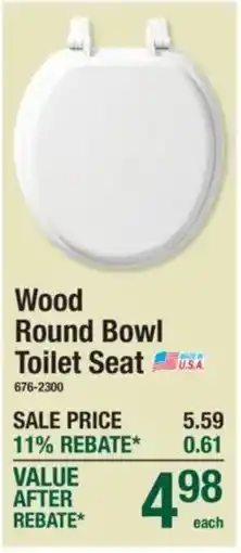 Menards Wood Round Bowl Toilet Seat offer