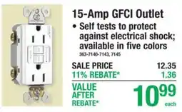 Menards 15-Amp GFCI Outlet offer