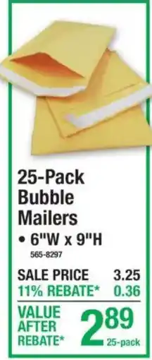 Menards Bubble Mailers offer