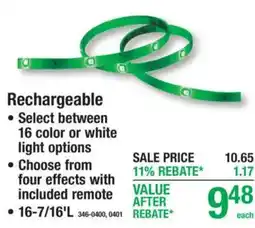 Menards Rechargeable offer