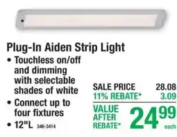 Menards Plug-In Aiden Strip Light offer