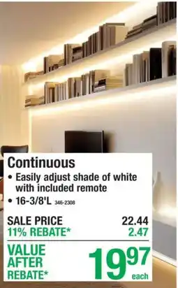 Menards Continuous offer