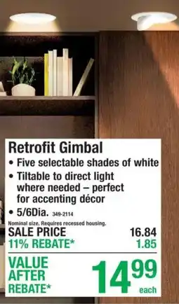 Menards Retrofit Gimbal offer