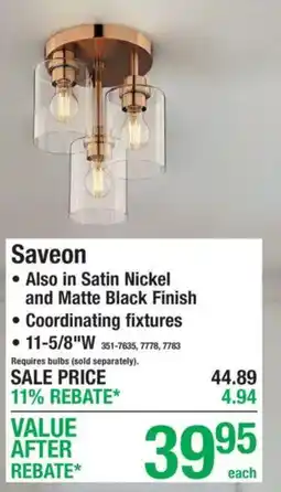 Menards Saveon chandelier offer