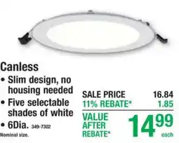 Menards Canless offer
