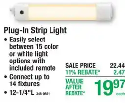 Menards Plug-In Strip Light offer